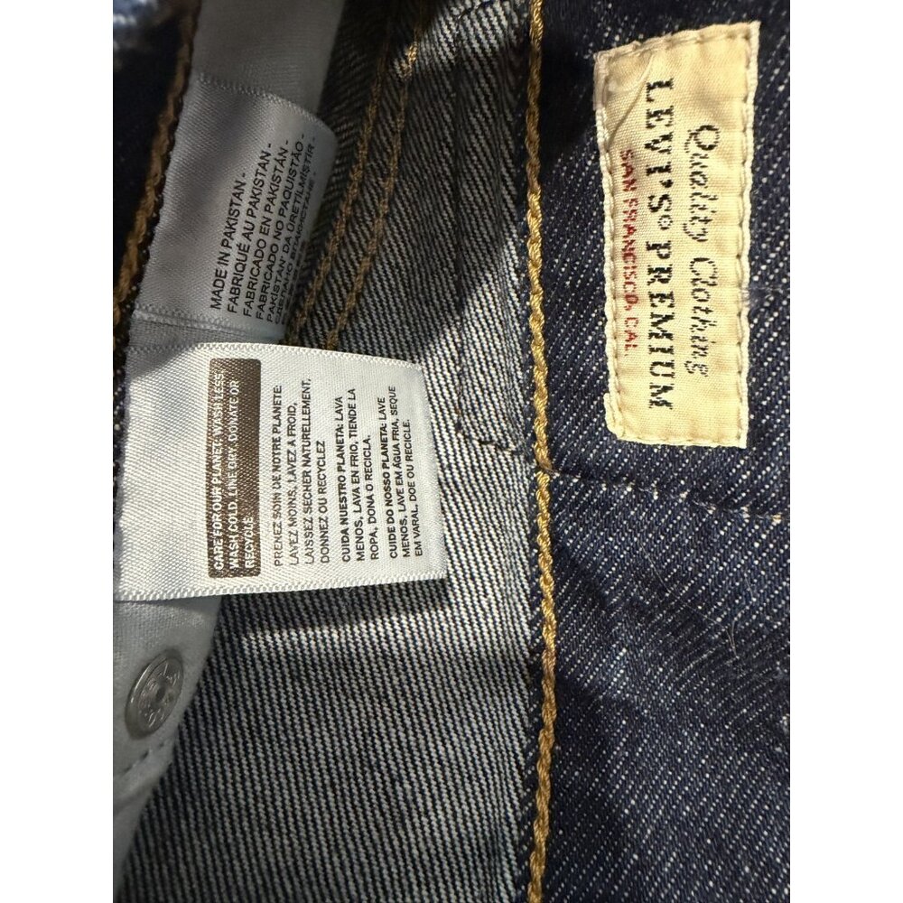 Levi premium denim Ribcage Wide Leg jeans Big E Sz 28 - Picture 11 of 12